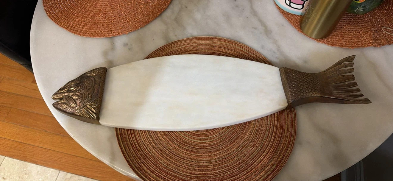 Marble cutting board (I haven't used it for cutting).