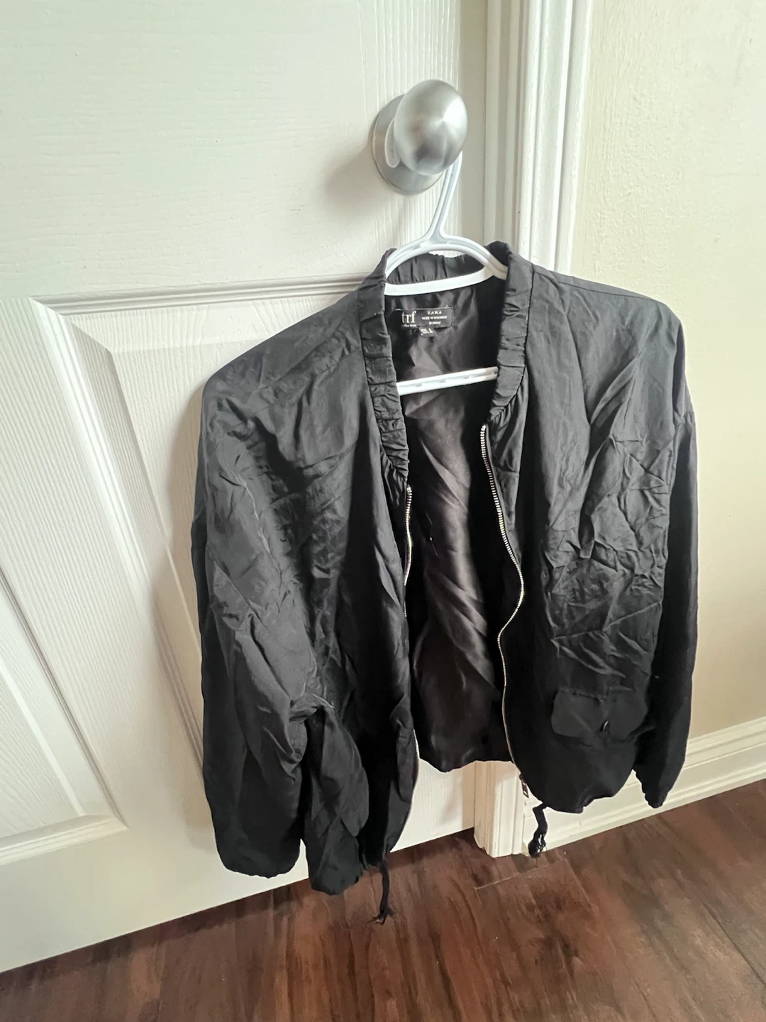 Zara TRF Black Bomber Jacket