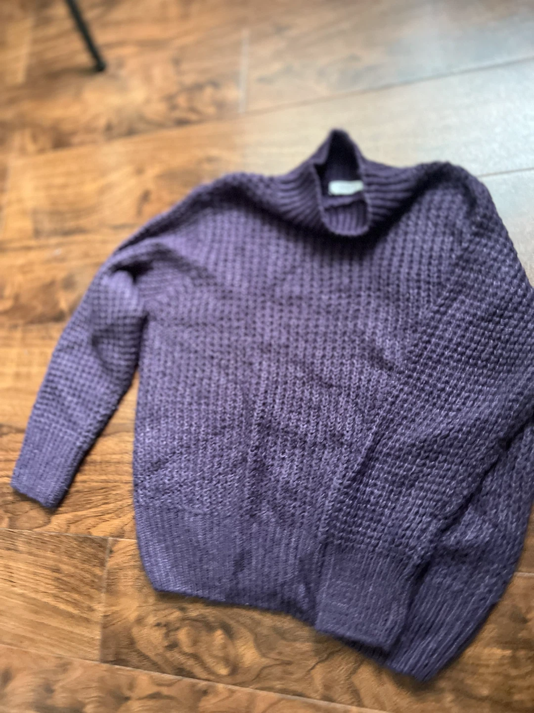 Suzy Shier Purple Knit Mock Neck Sweater - photo 2