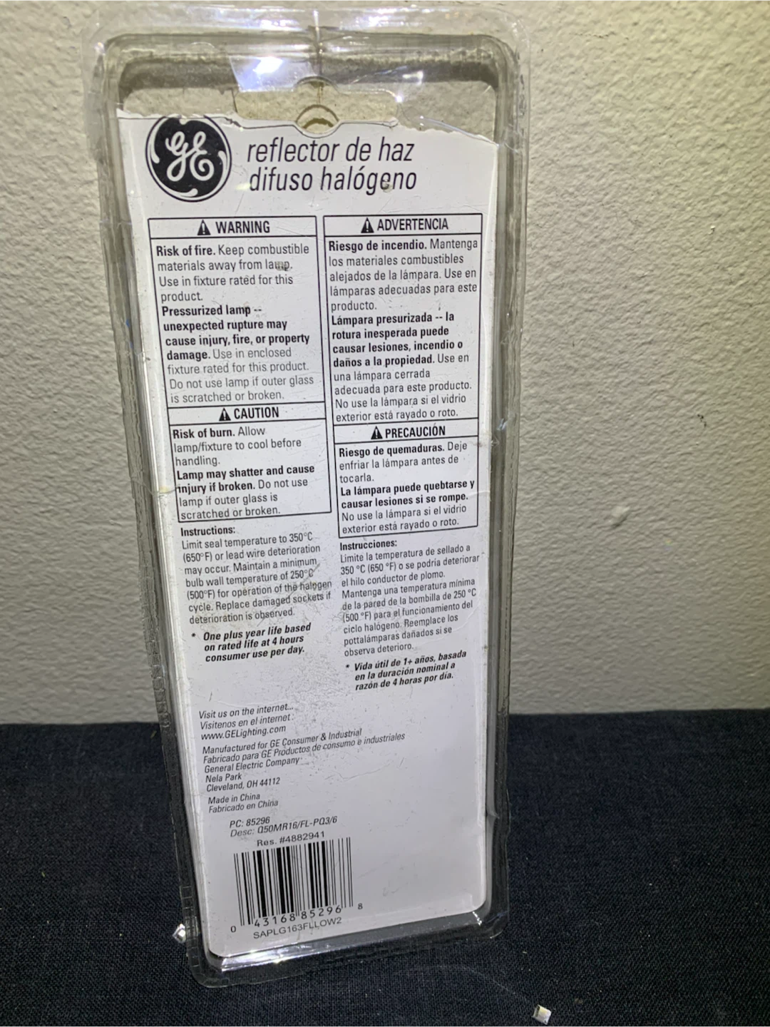 GE Halogen Floodlight Bulbs 3 Pack MR16 50W - photo 2