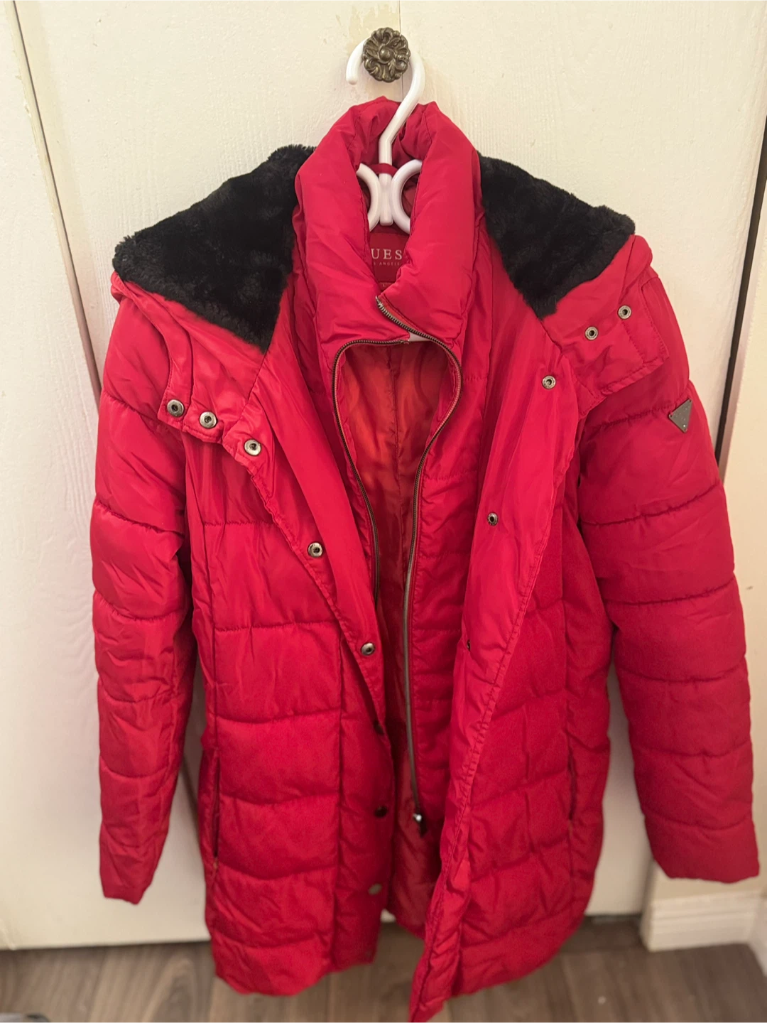 Guess Red Puffer Jacket