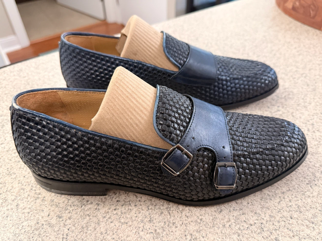 Men’s Italian Leather Loafers - Brand New, Navy Blue