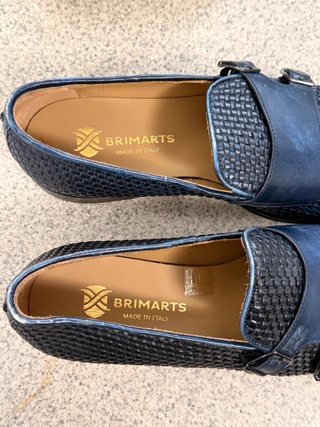 Men’s Italian Leather Loafers - Brand New, Navy Blue - photo 5
