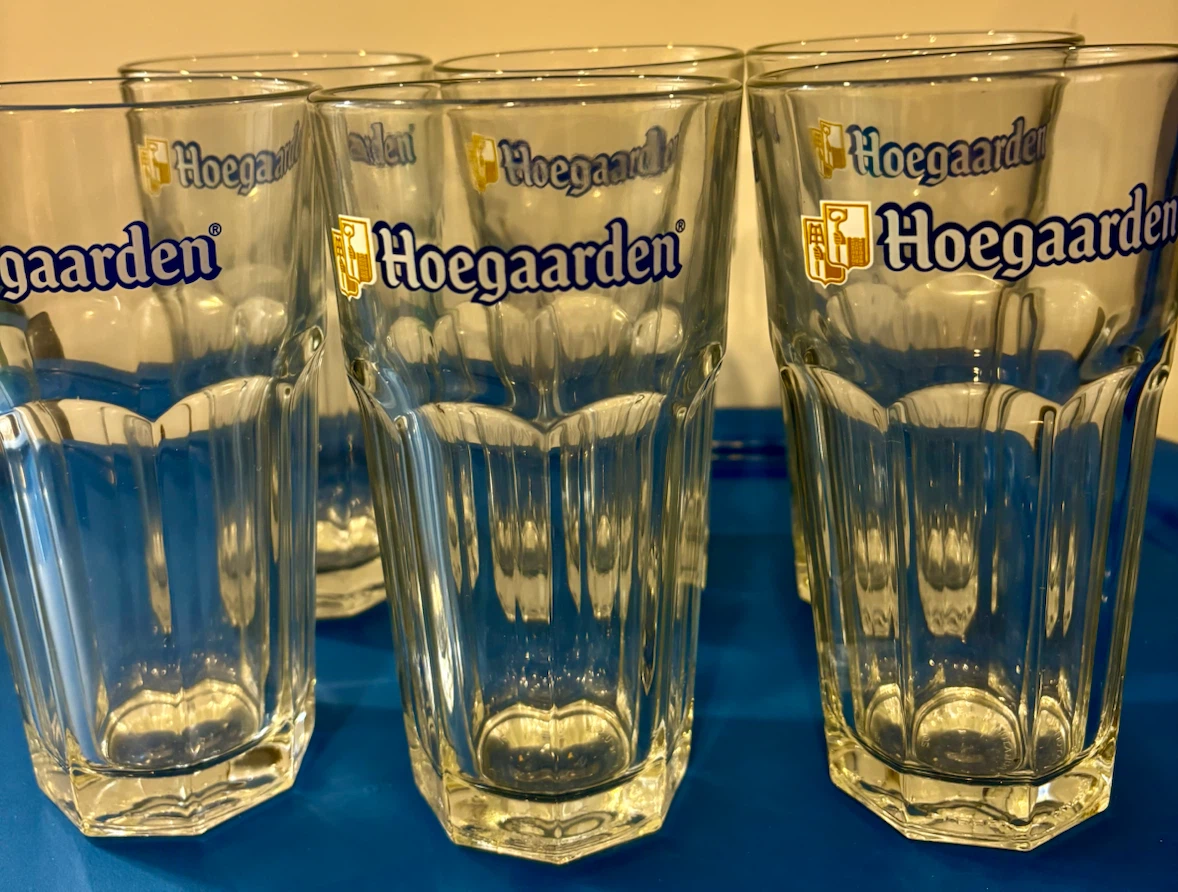 BNNU 6 Hoegaarden Beer Glasses ! - photo 2