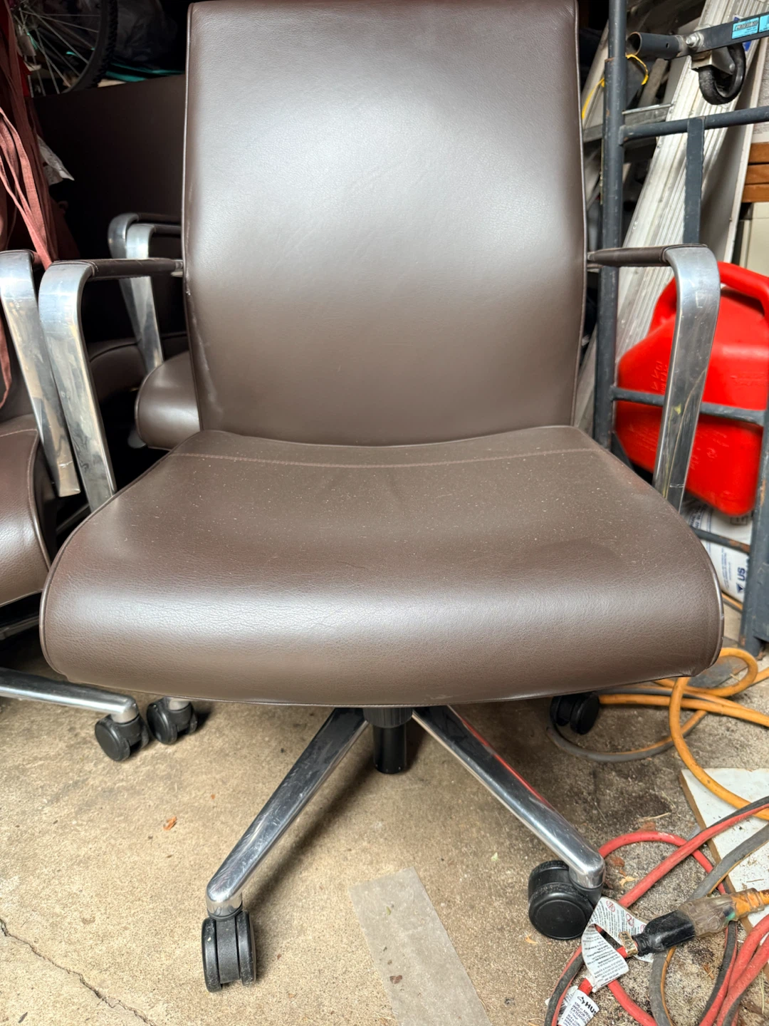 Office chair - brown leather