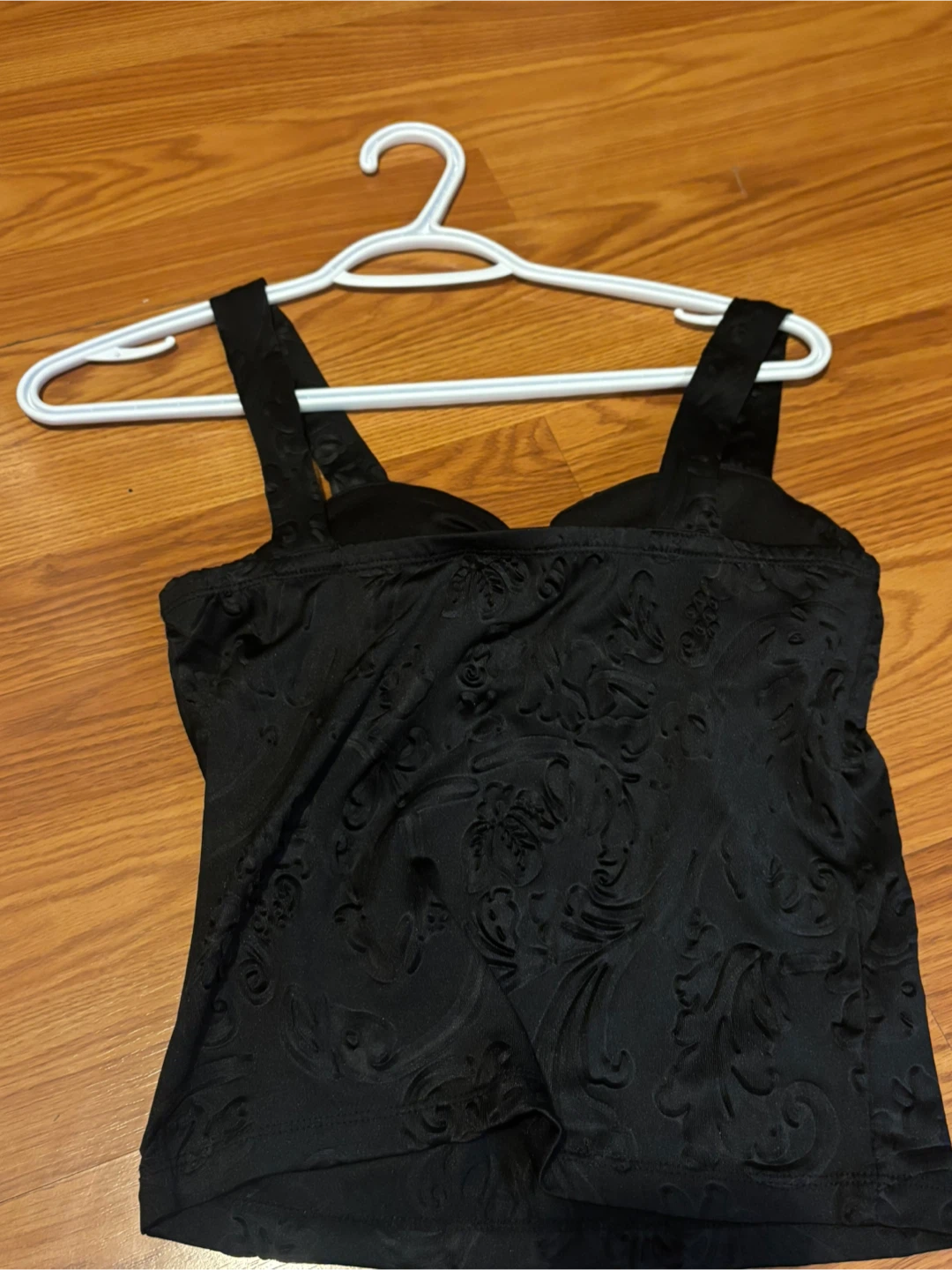 Black textured tank top - photo 2