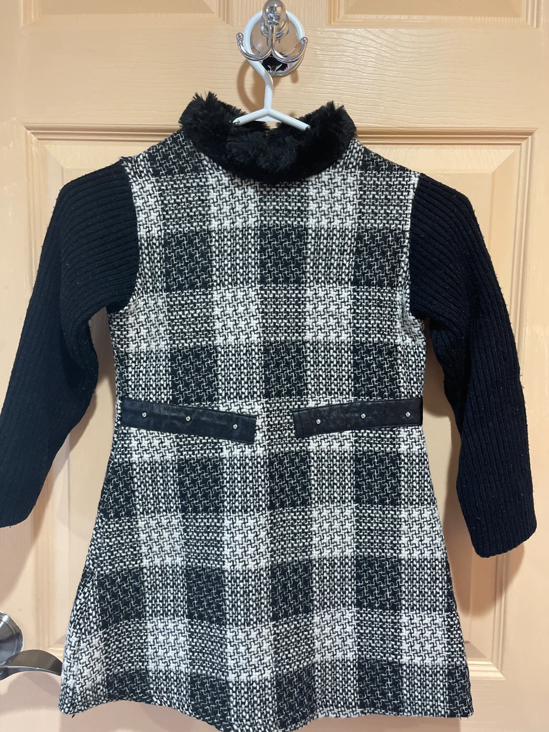 Black and White Plaid Dress