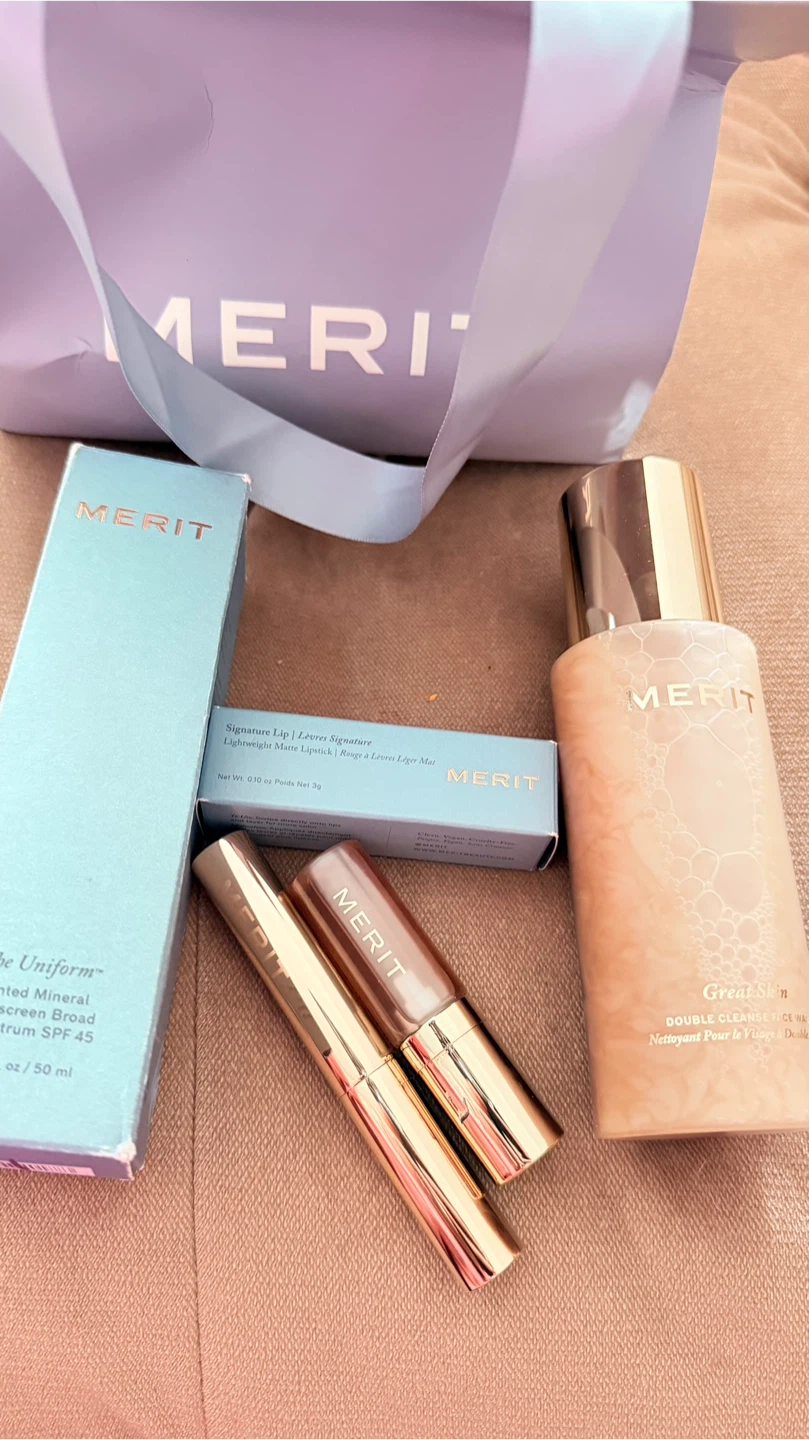 MERIT Beauty Makeup and Skincare Set 3 & 2 free
