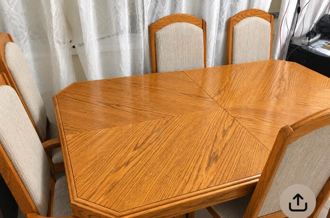 Oak Dining Set with Hutch