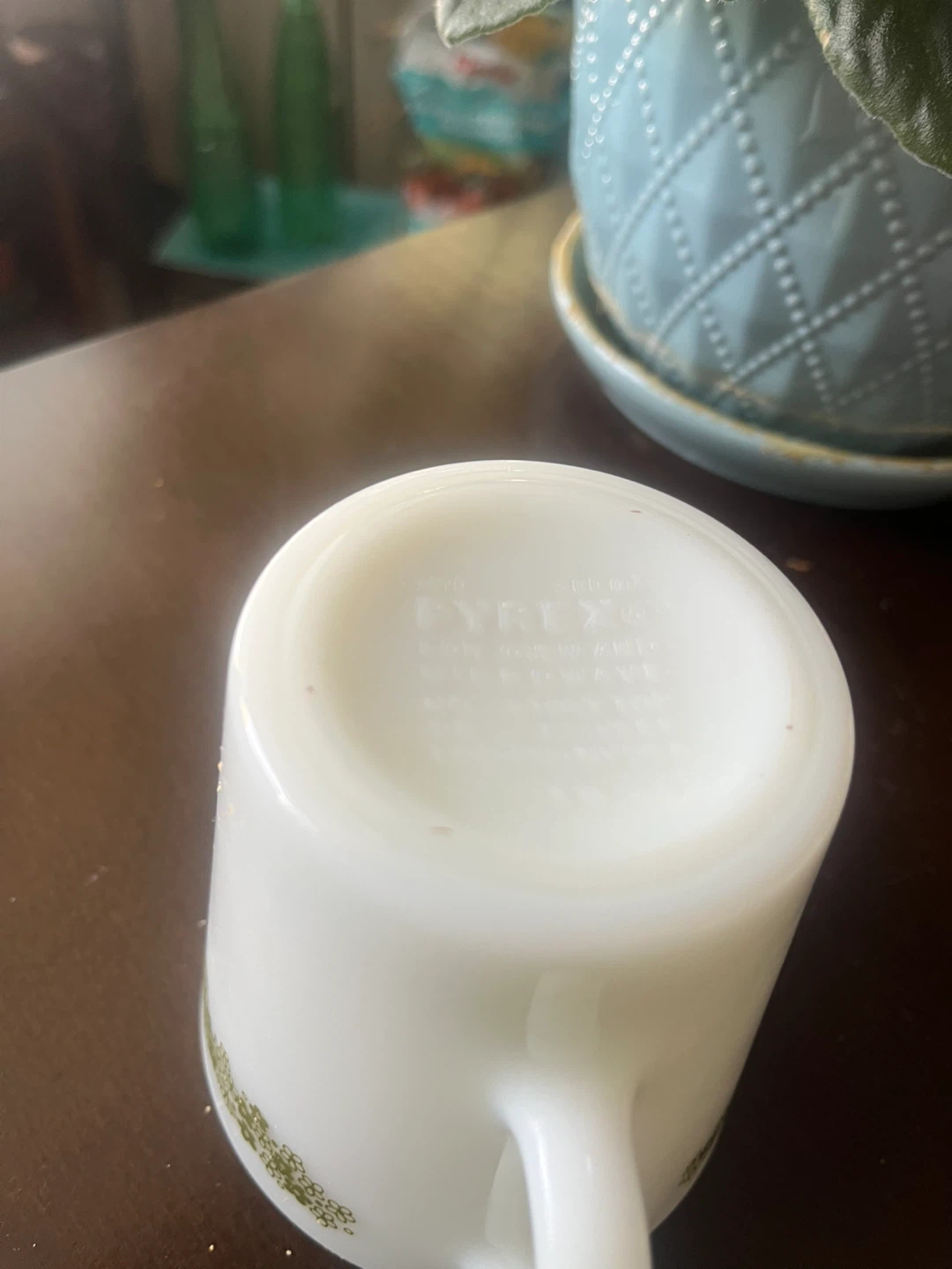 Pyrex Vintage Mid Century “Spring Blossoms” Milk Glass Mug - photo 5