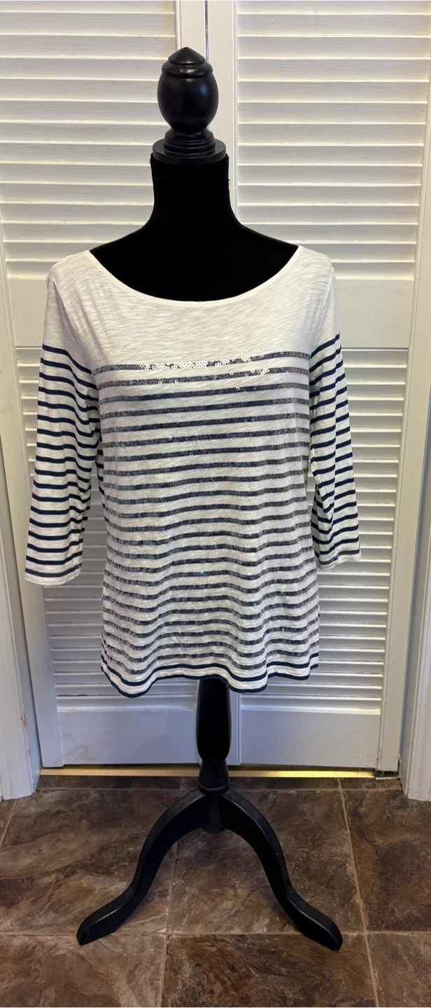 ✨✨Joe Fresh Striped Sequin Top