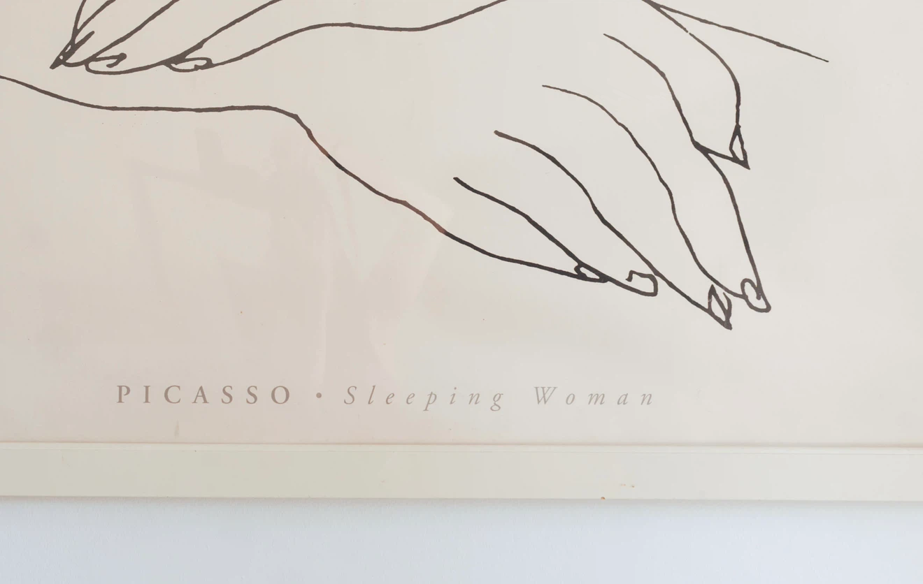 Large Framed Picasso Sleeping Woman Print | 40” × 31” - photo 5