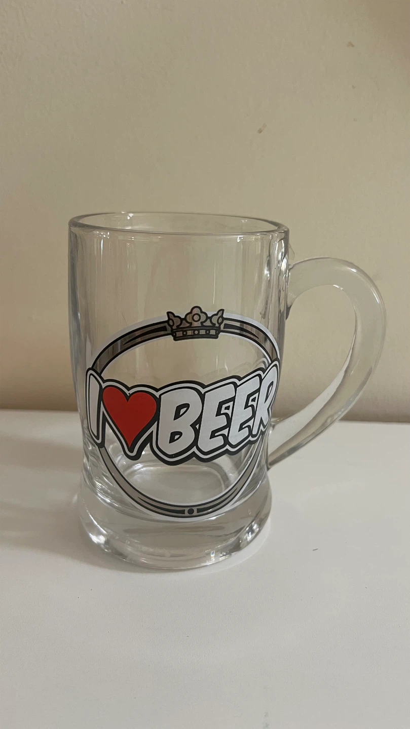 I Love Beer Glass Mug