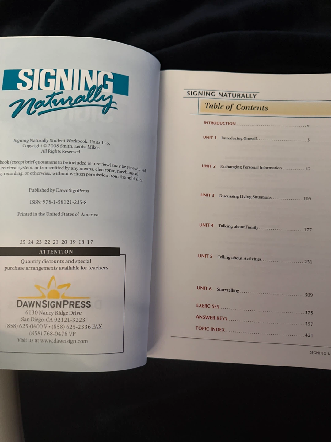 Signing Naturally Student Workbook Units 1-6 - photo 3