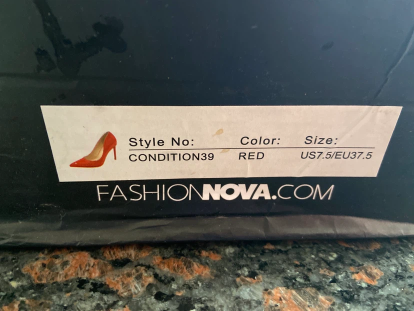 Fashion Nova Red Pumps Size 7.5