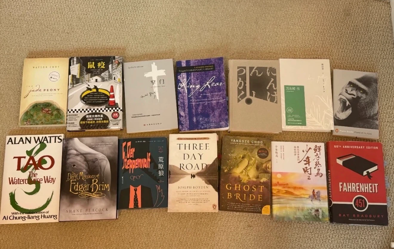Assorted English and Chinese Fiction and Non-Fiction Books