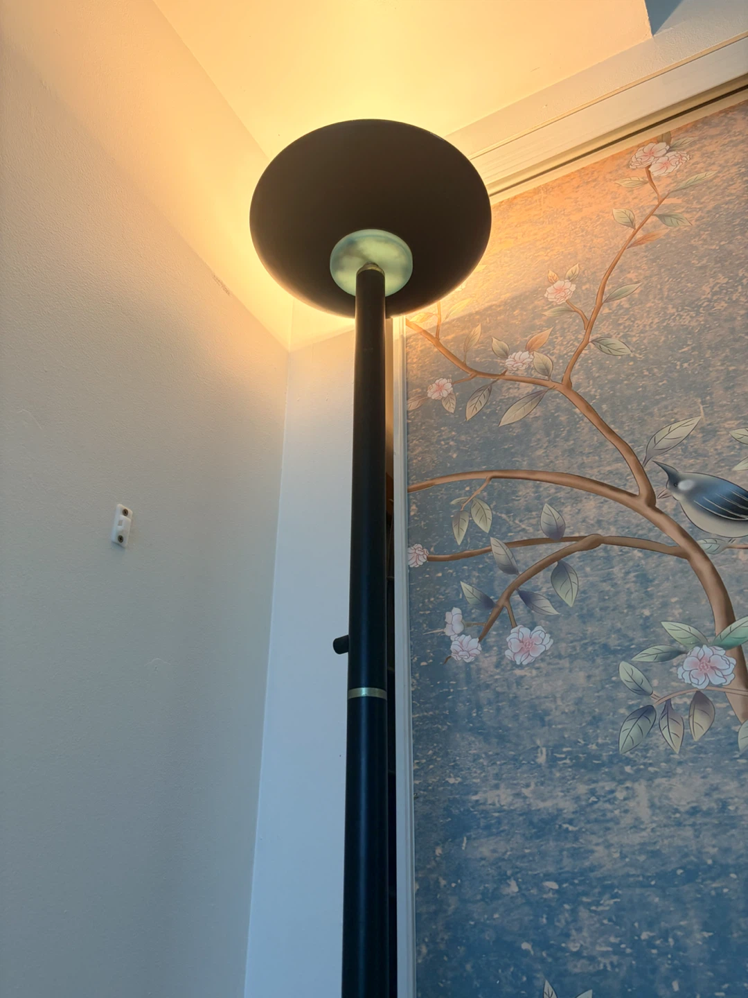 Black Floor Lamp / Torchiere Lamp