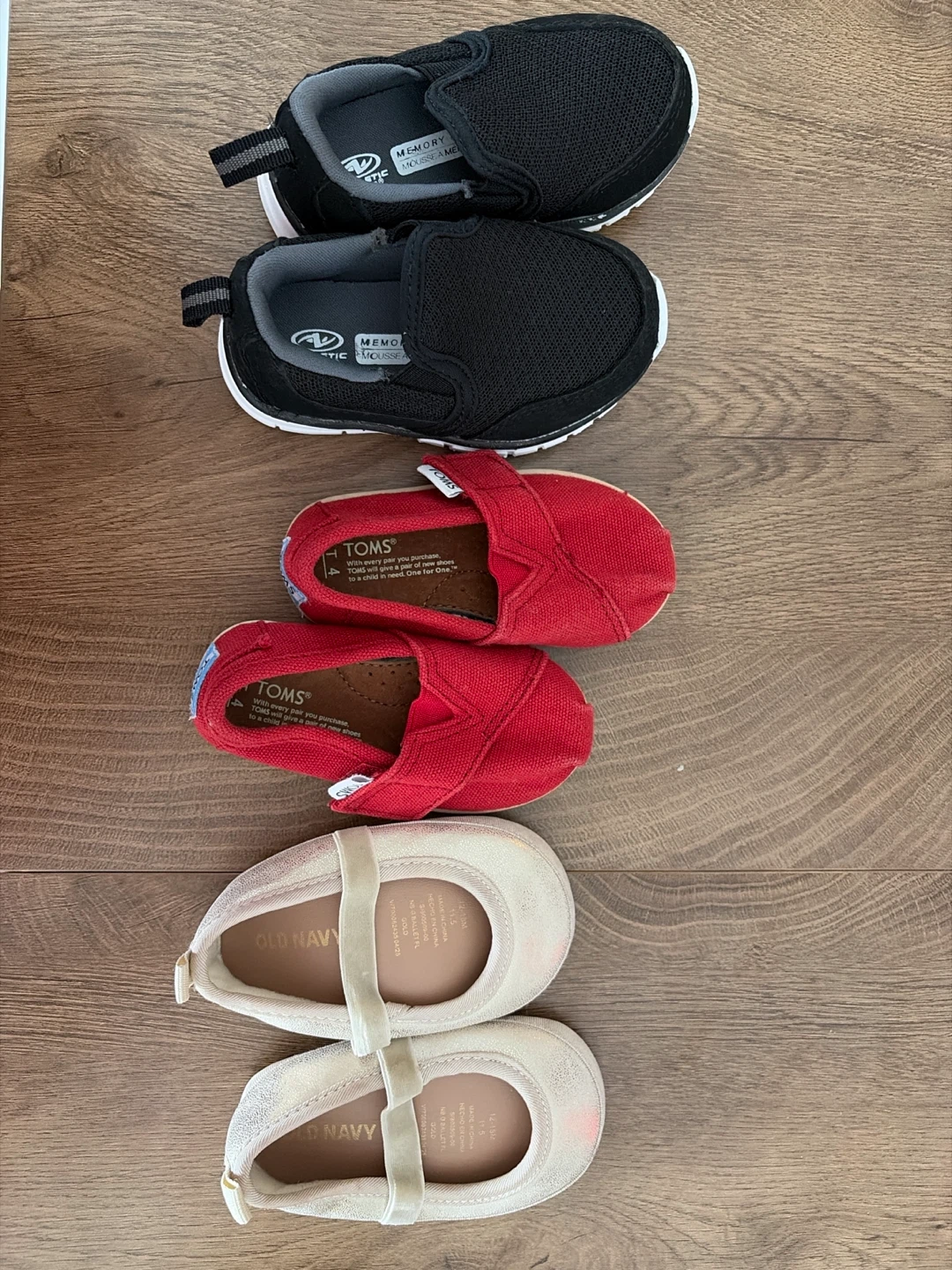 Lot of 3 Pairs of Toddler Shoes