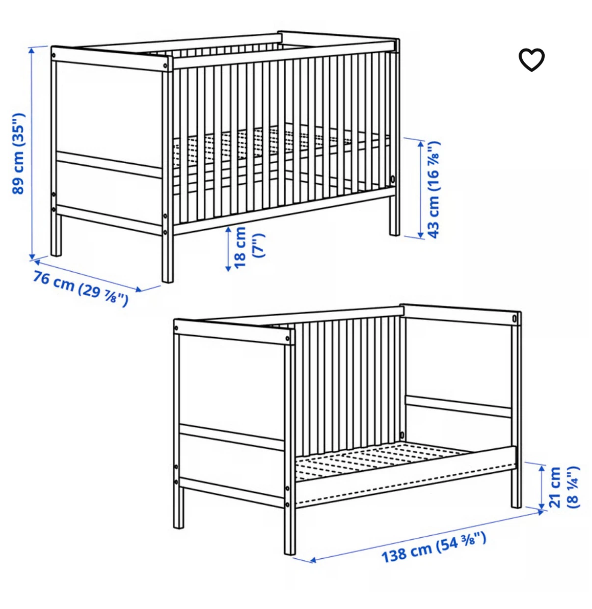 IKEA baby crib SUNDVIK - photo 3