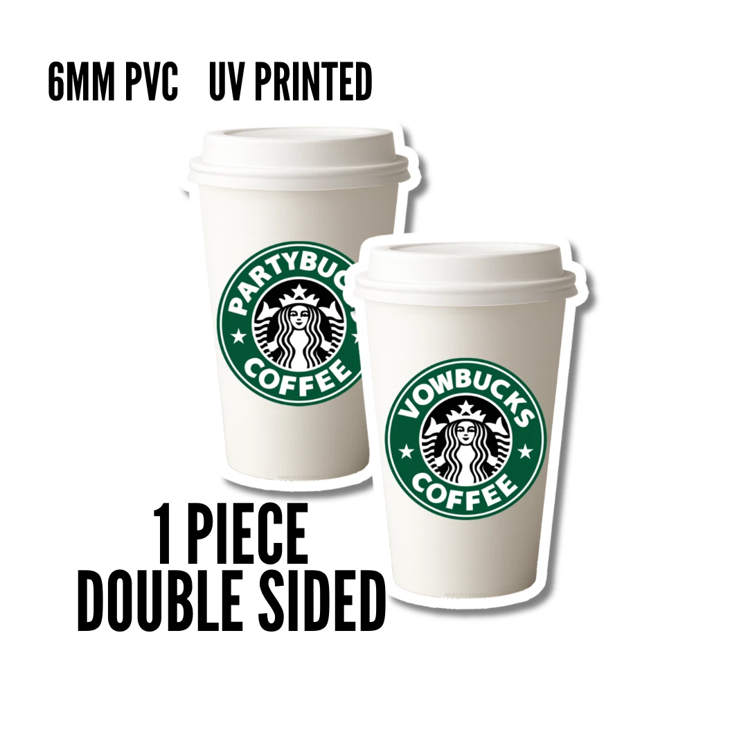Starbucks sign novelty coffee cup double sided
