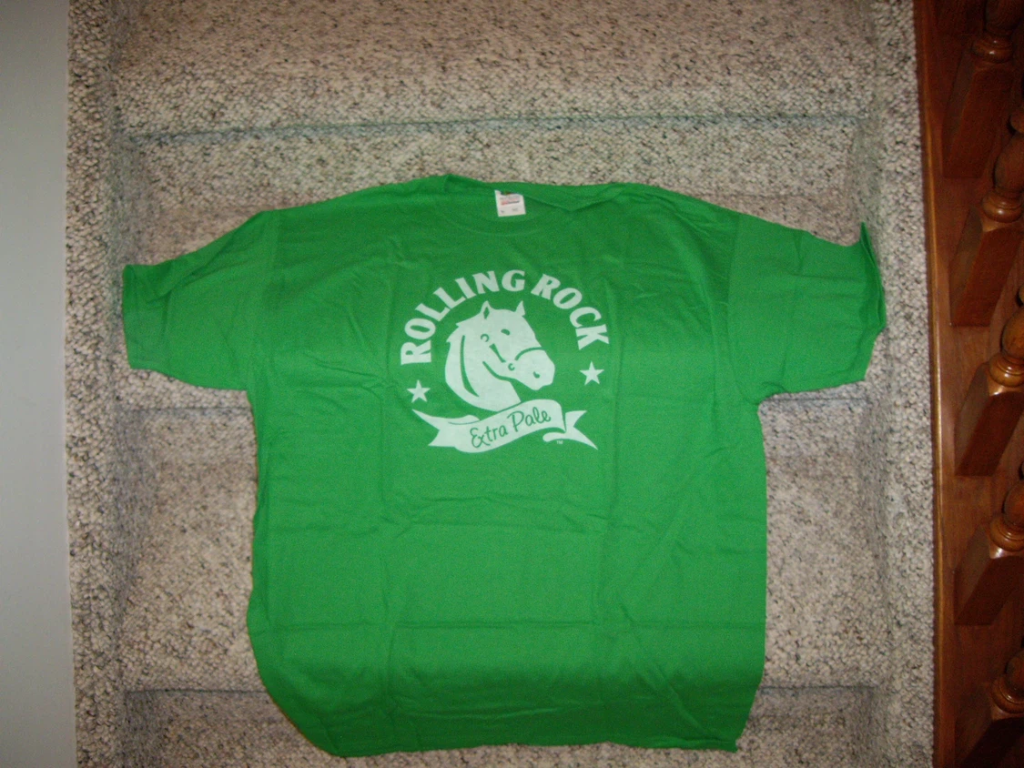 Two New Rolling Rock T-Shirts Size Large