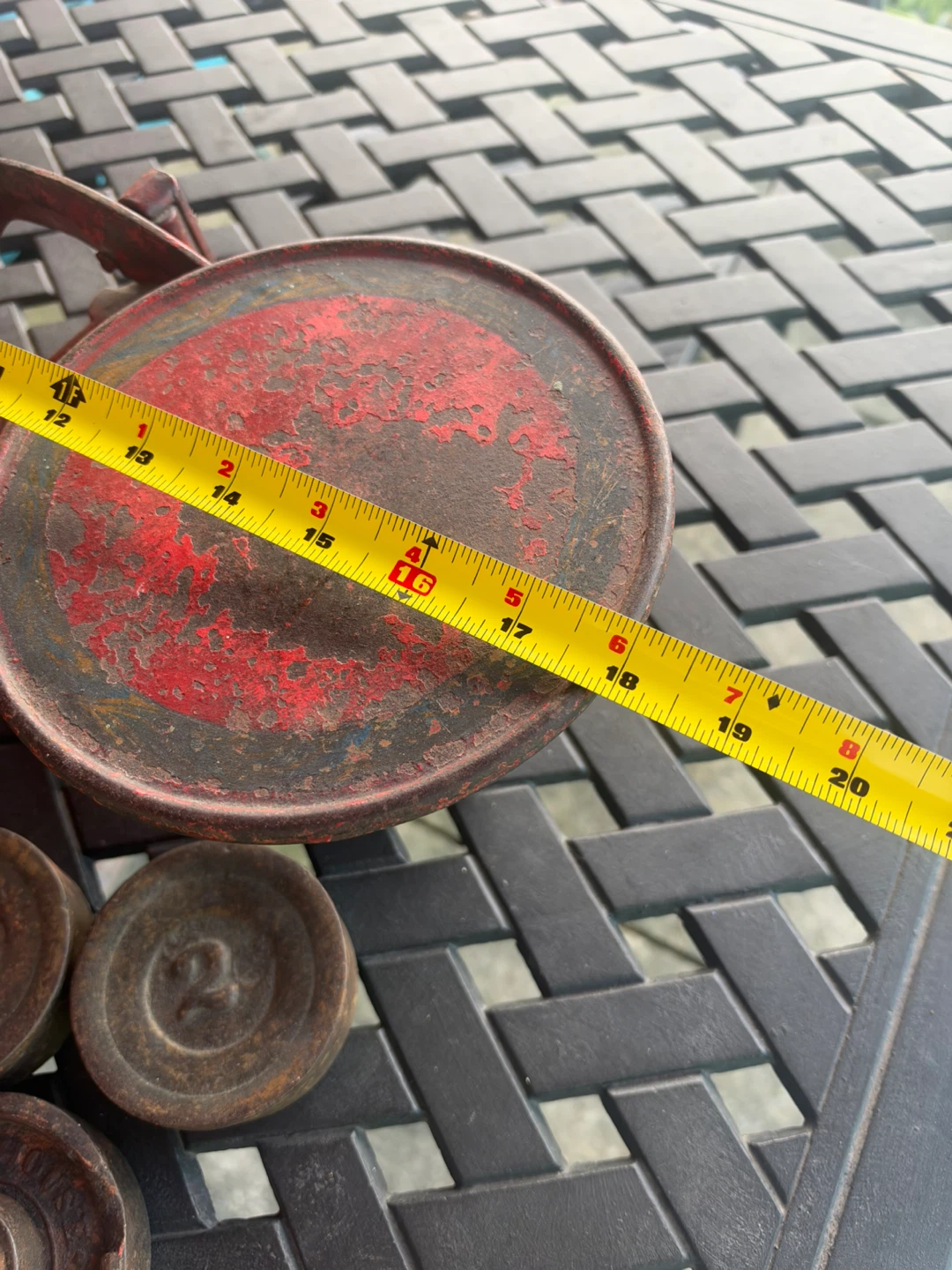 Vintage Cast Iron Kitchen Scale with Weights - photo 5