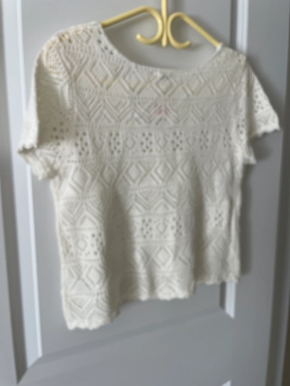 DIVIDED by H&M white crochet top - photo 3