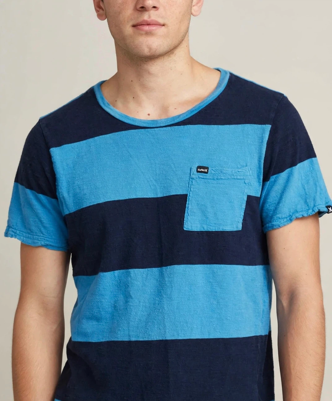 Hurley Blue and Navy Striped T-Shirt - photo 2