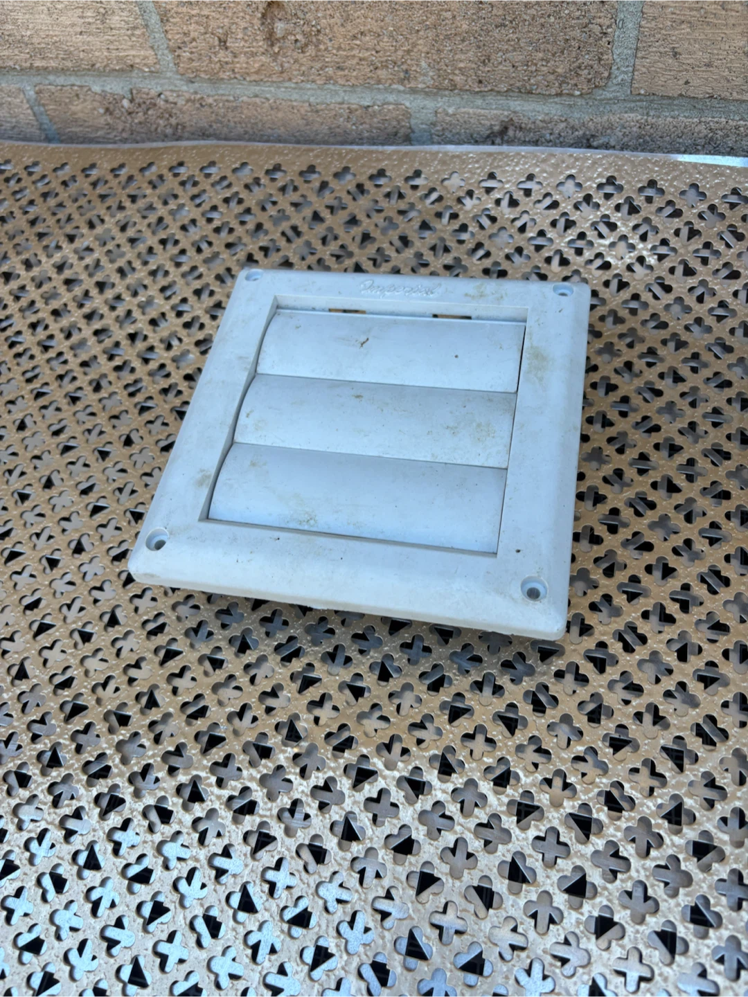 Imperial White Exterior Wall Vent Hood