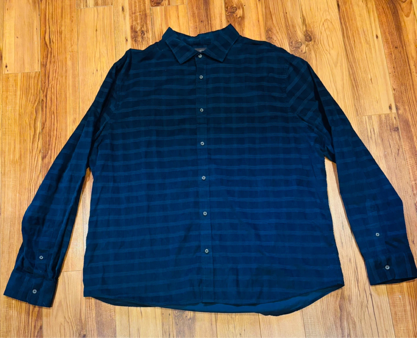 Men's Long-Sleeve Fine Corduroy Shirt (XXL)