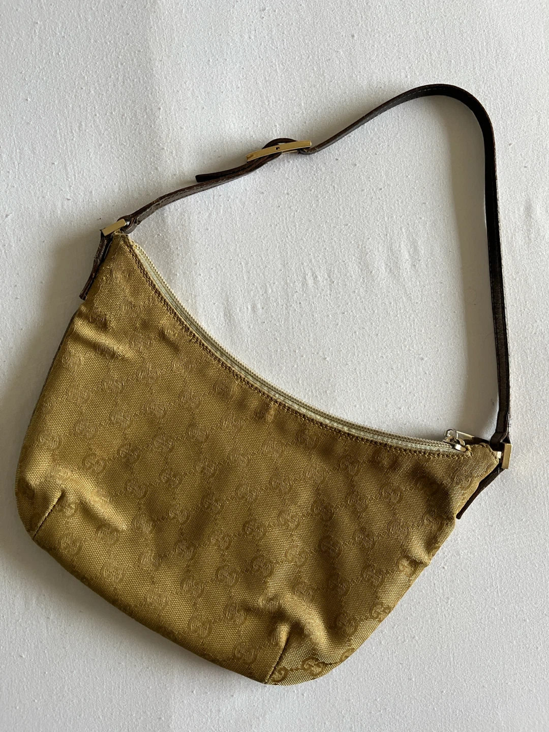 Gucci GG Canvas Gold Shoulder Bag