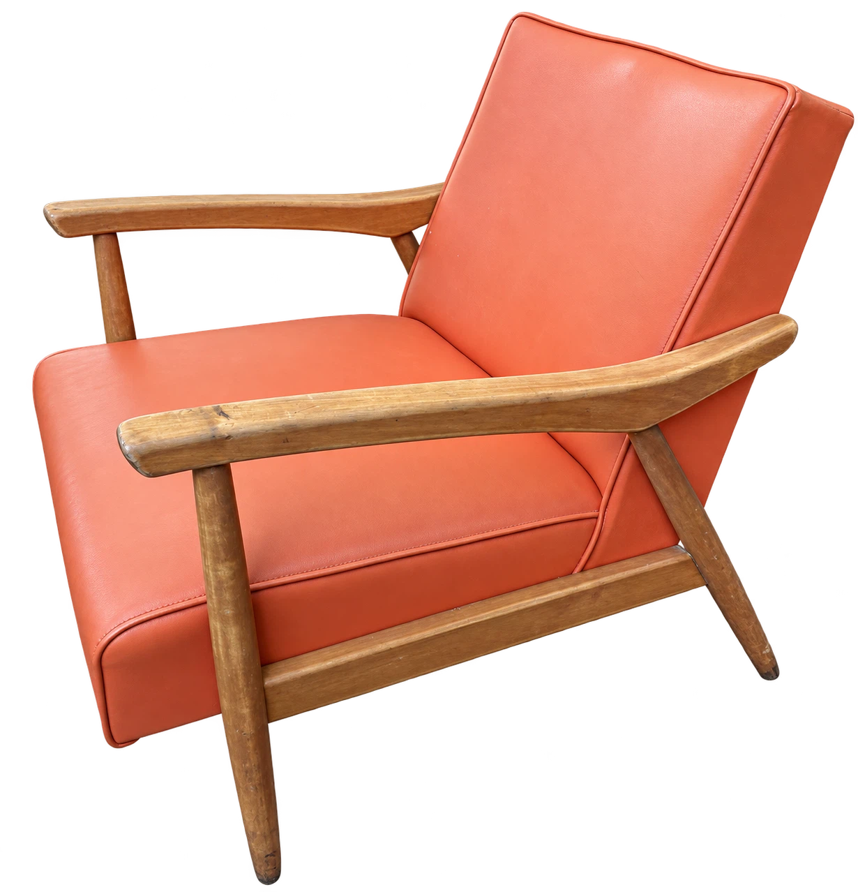 Terracotta Mid-Century Vintage Lounge Chair