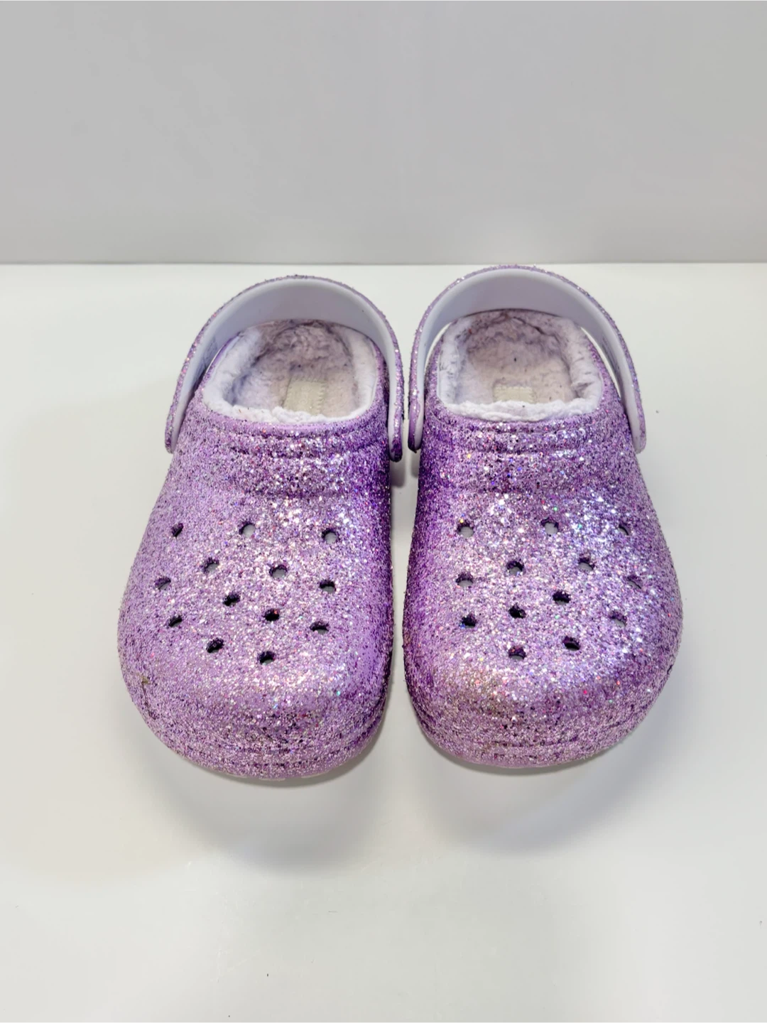 Purple Glitter Crocs J2 winter crocs kids - photo 2