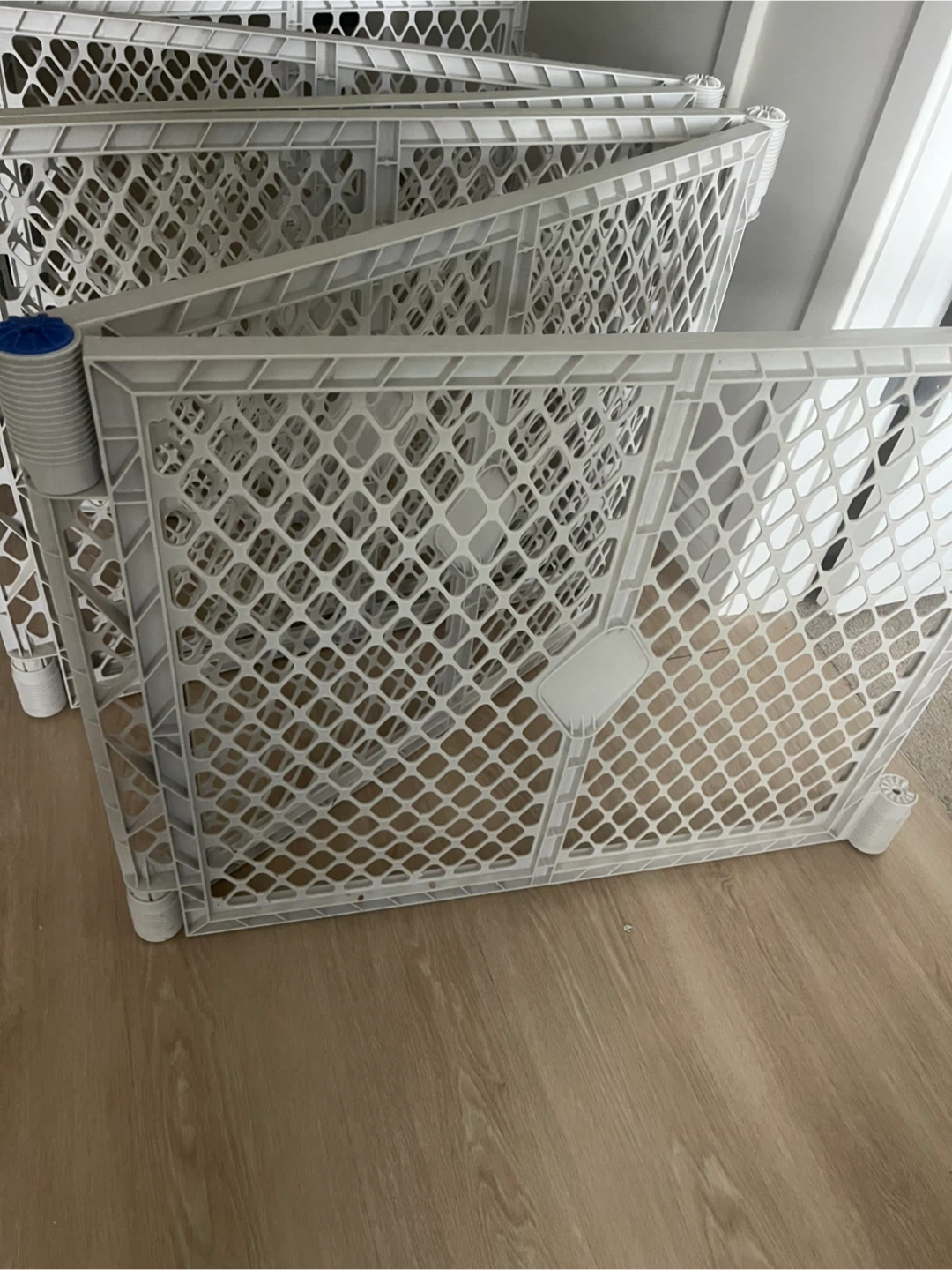Foldable White Plastic Baby Playpen