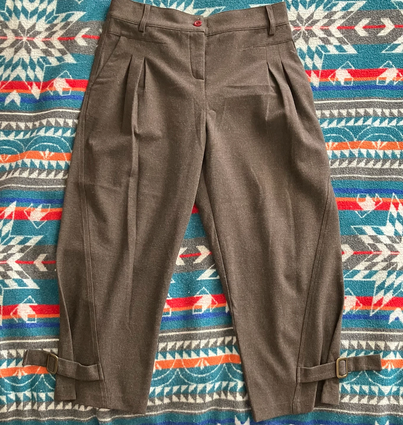 Full Circle Gallery Brown Cropped Trousers