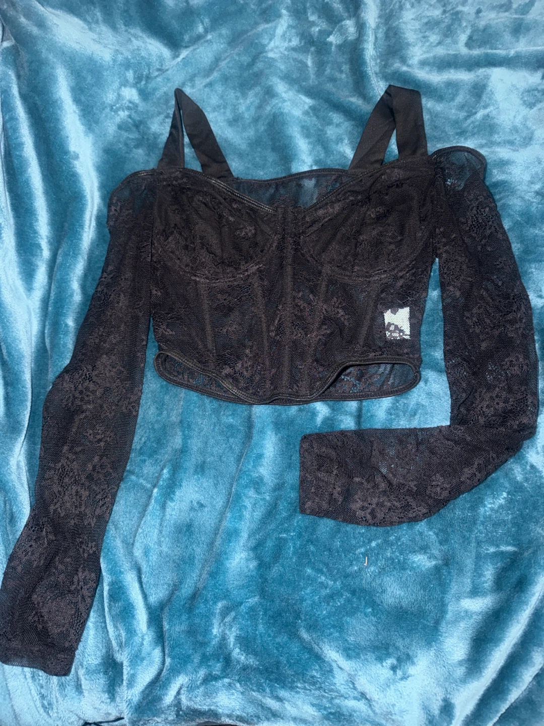 Black Lace Corset Top