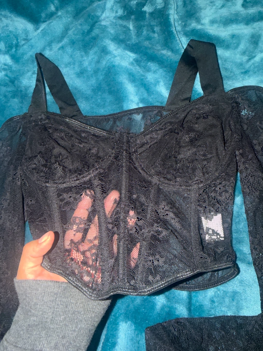 Black Lace Corset Top - photo 2