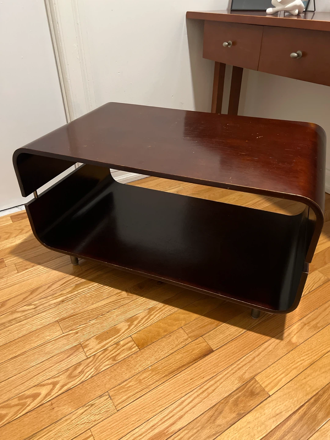Modern Dark Wood Coffee Table