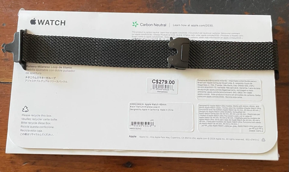 Apple Watch 49mm Milanese Loop - Black Titanium - photo 2