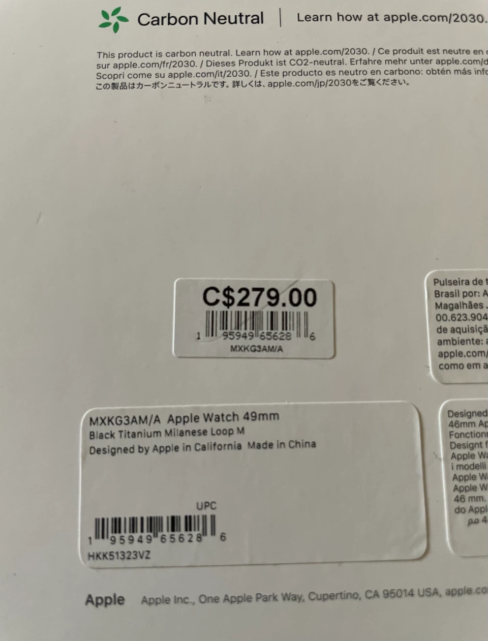 Apple Watch 49mm Milanese Loop - Black Titanium - photo 4