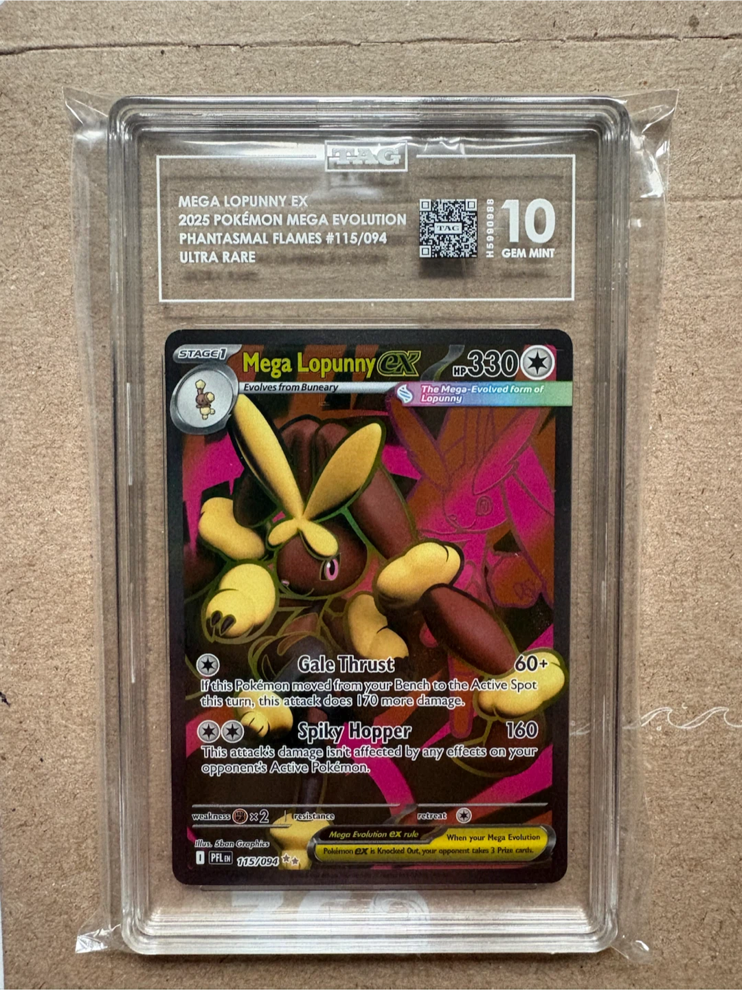 Mega Lopunny EX 115/094 TAG Graded 10 Gem Mint