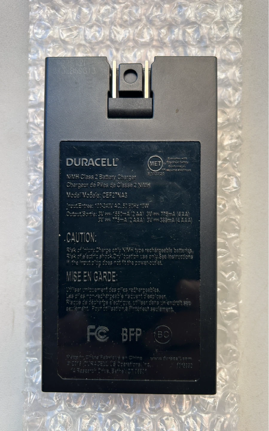 Duracell NiMH Battery Charger CEF27NA3 - photo 2