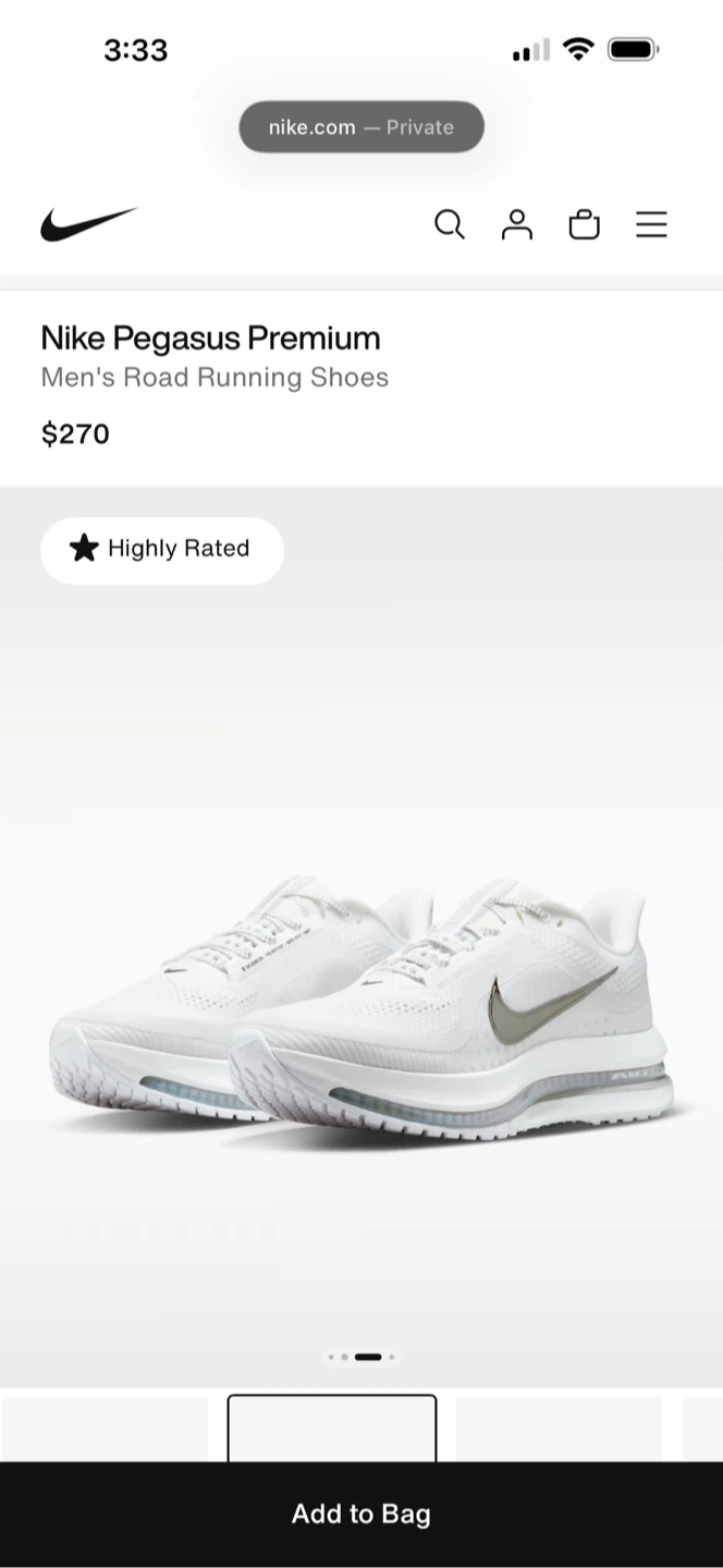 Nike Pegasus Premium Men's Road Running Shoes