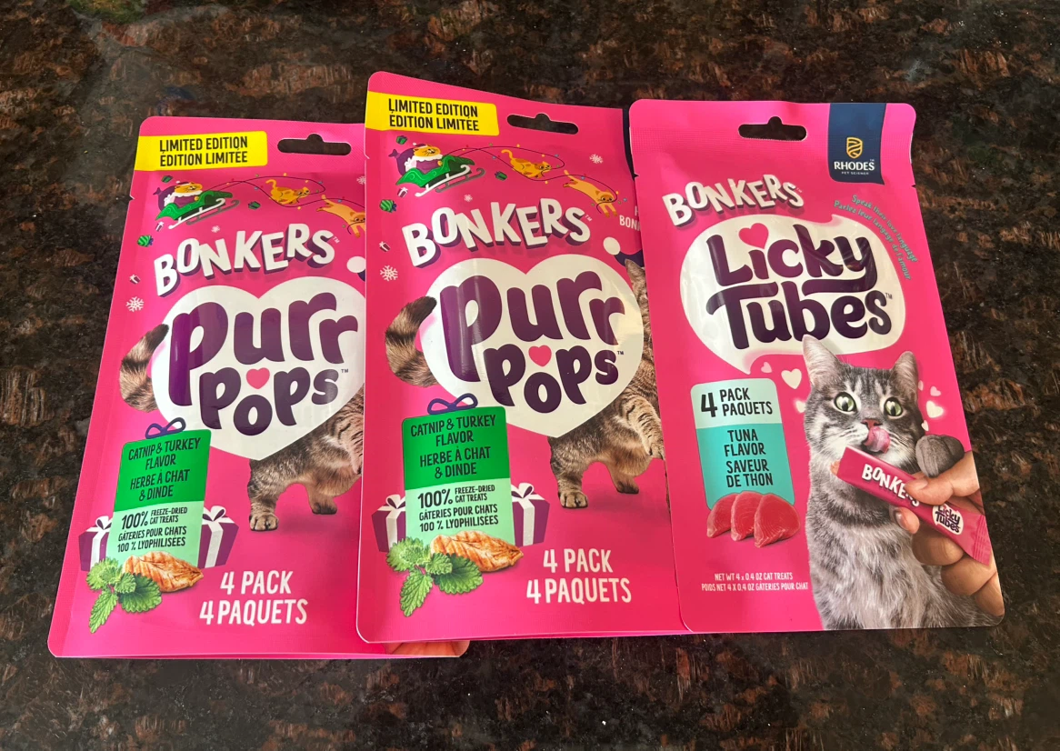 Bonkers cat treats - 4 packages