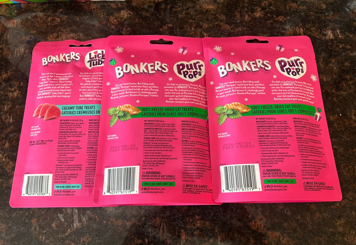 Bonkers cat treats - 4 packages - photo 2