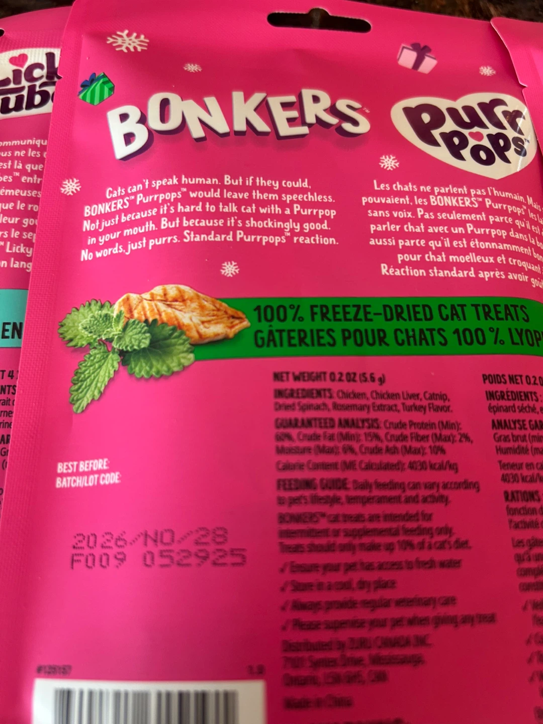 Bonkers cat treats - 4 packages - photo 4