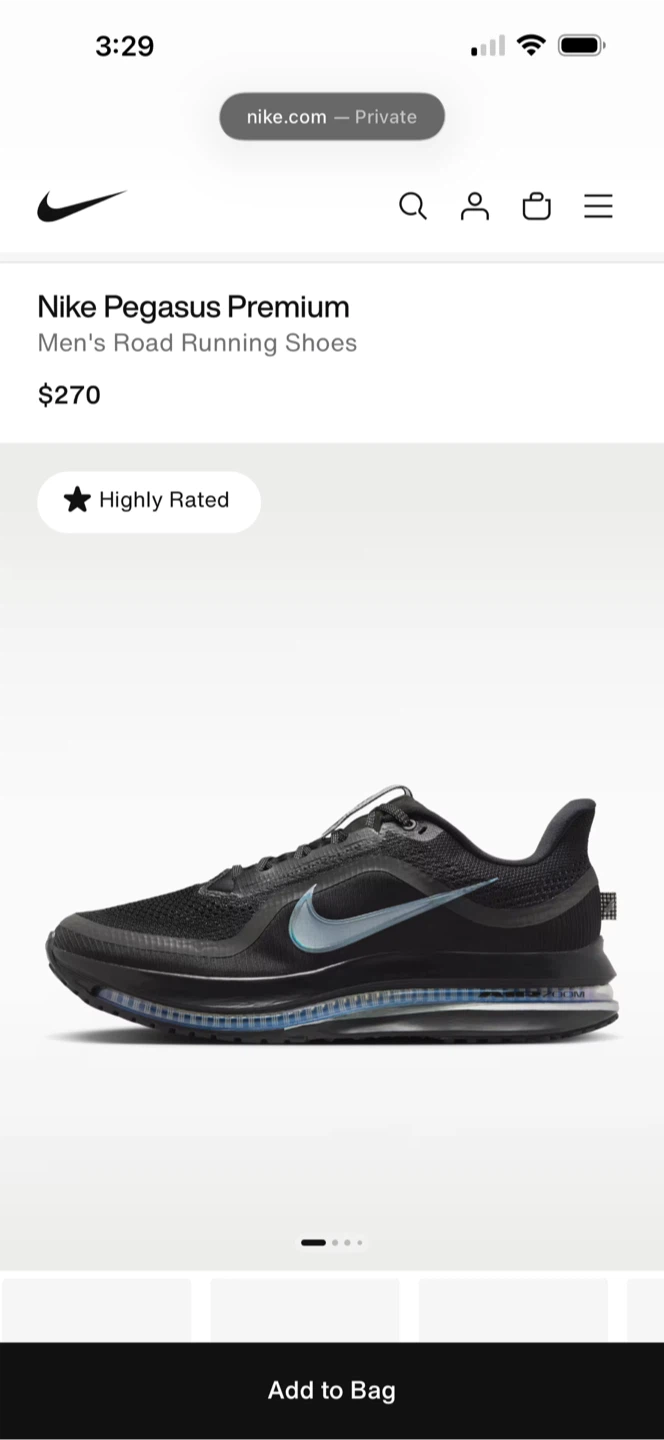 Nike Pegasus Premium Men's Road Running Shoes