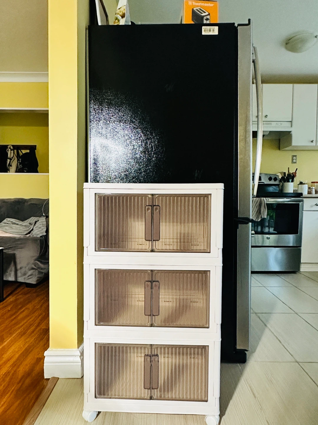 3-Tier Storage Cabinet with Doors