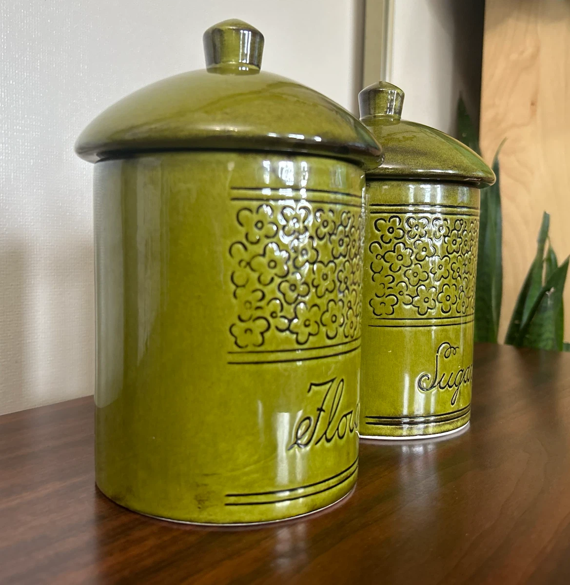 1970’s canister set for flour and sugar - photo 2