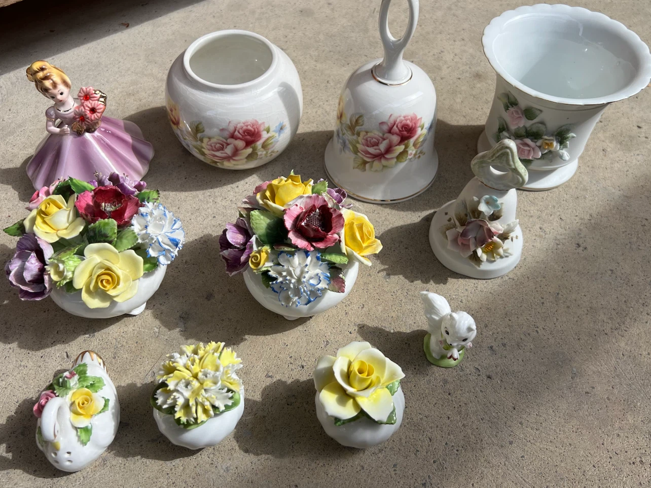 Collection of Assorted Porcelain Figurines and Dishes